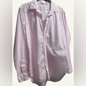 Frank & Eileen Frank - White with Multi-Pink Striped Button Down Shirt